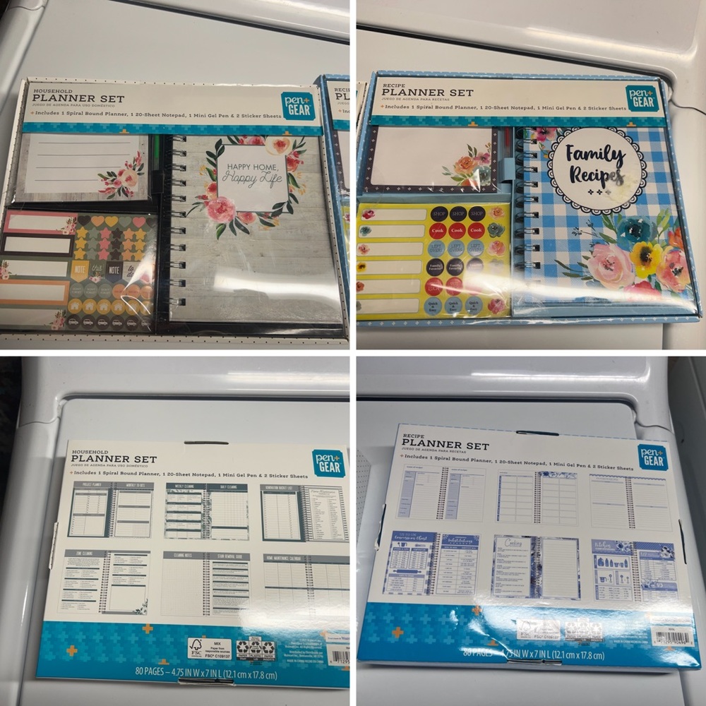Brand New! Household and Recipe Planner Set Bundle